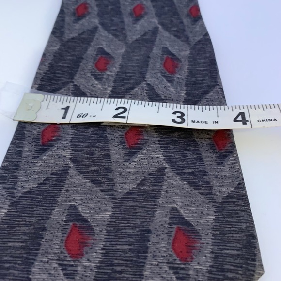 Vintage Halston & Halston III Tie Lot of 2 Italy USA 1990s Geo Abstract Prints - Picture 12 of 12